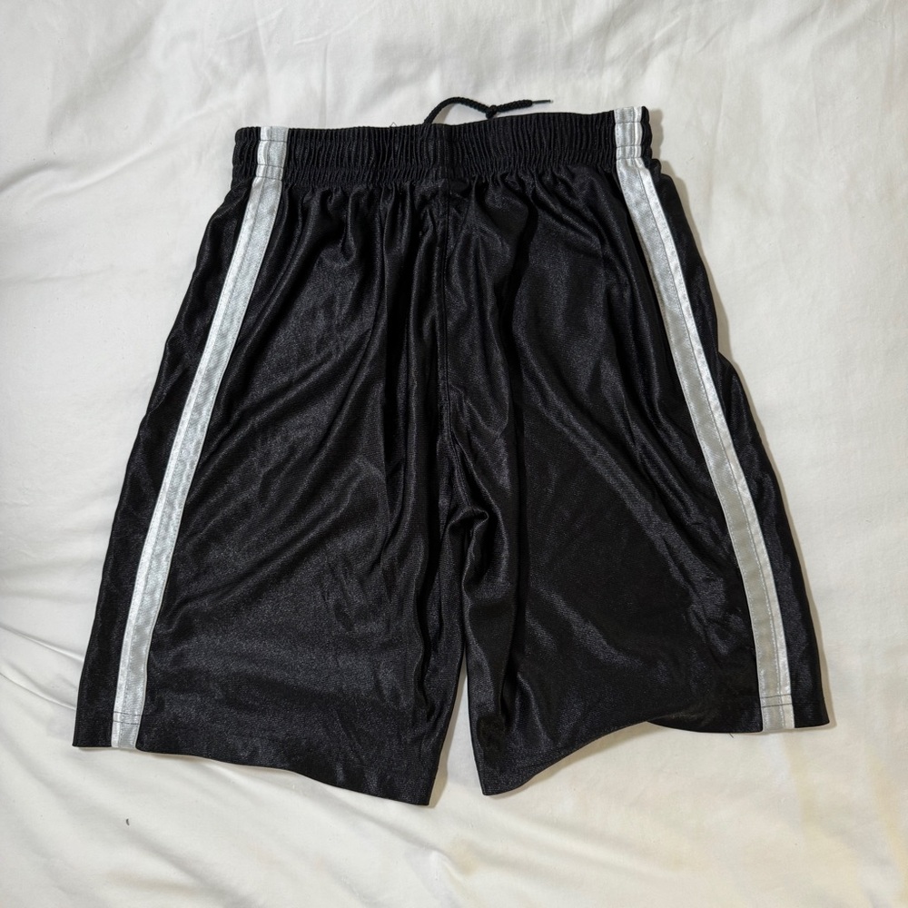 Reebok Dazzle Basketball Y2K Shorts with Silver Stripes